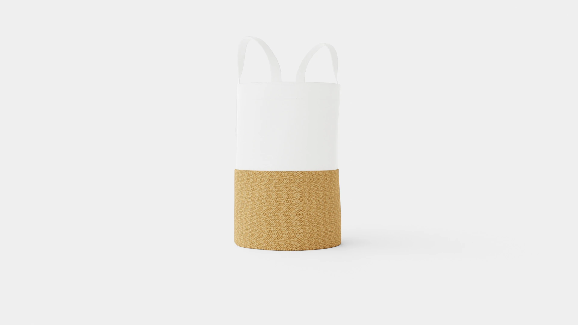 Laundry bag with a braided seagrass 3D Model .c4d .max .obj .3ds .fbx .stl .blend 