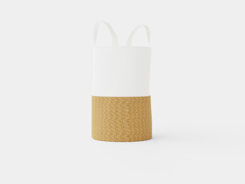 Laundry bag with a braided seagrass Modelo 3D