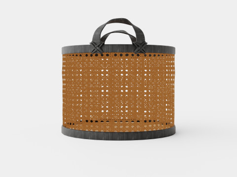 Small Rattan Basket Black 3Dモデル