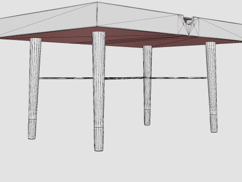 Rectangular coffee table 3D Model