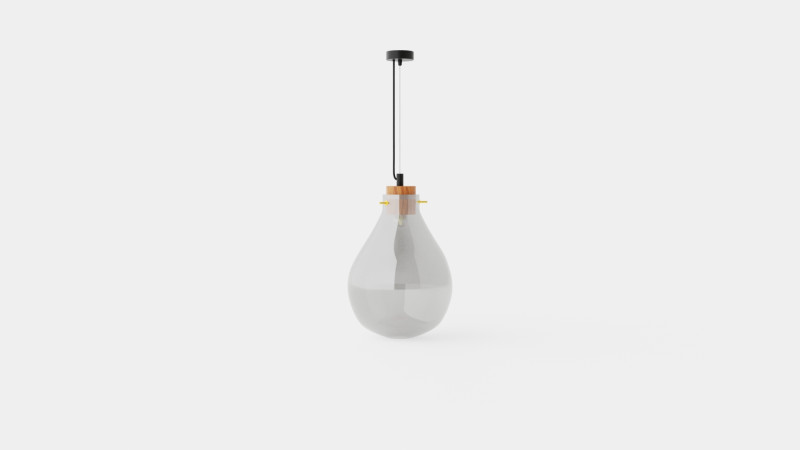 Glass ceiling pendant lamp 3D Model .c4d .max .obj .3ds .fbx .stl .blend 