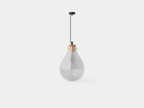 Glass ceiling pendant lamp 3D मॉडल