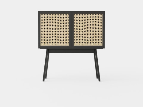 Cabinet in MDF and meranti wood 3D-Modell