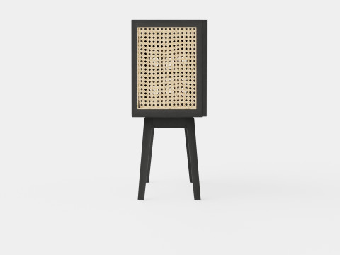 Cabinet in MDF and meranti wood 3D-Modell