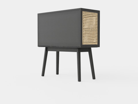 Cabinet in MDF and meranti wood 3D-Modell