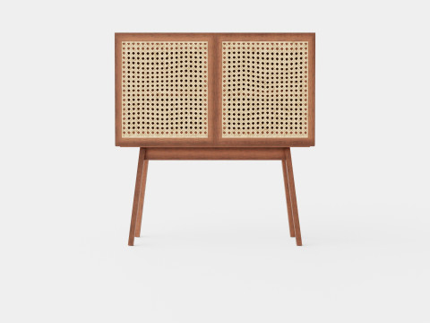 Cabinet in MDF and meranti wood 3D 模型