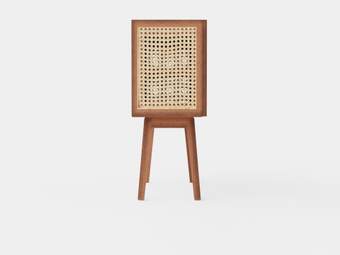 Cabinet in MDF and meranti wood 3D 模型