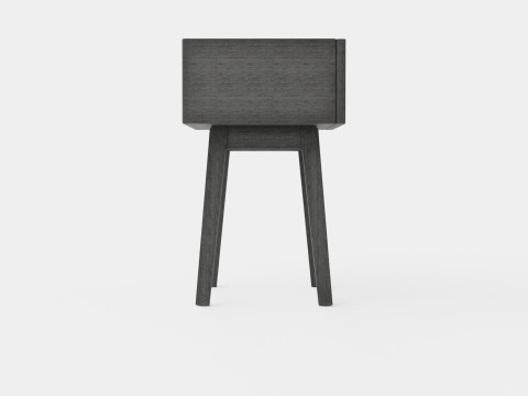 Bedside table in meranti wood and MDF 3D Model