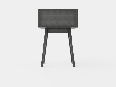 Bedside table in meranti wood and MDF 3D Model