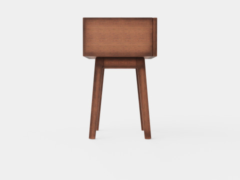 Bedside table in meranti wood and MDF 3Dモデル