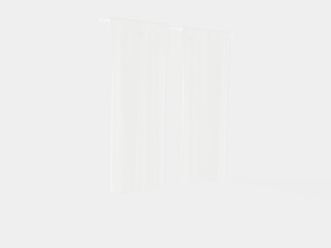 Multiway Curtains White 3Dモデル