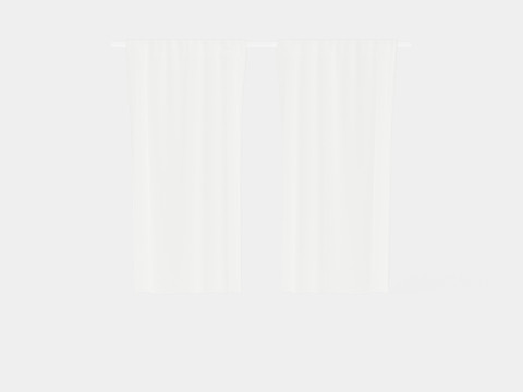 Multiway Curtains White 3D Model