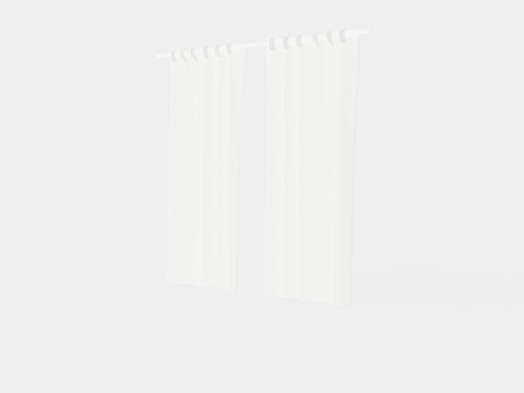 Multiway Curtains White 3D Model