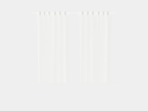 Multiway Curtains White 3D Model