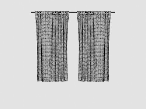 Multiway Curtains White 3D Model