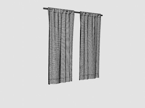 Multiway Curtains White 3D Model