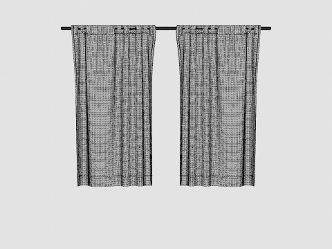 Multiway Curtains Light Pink 3D मॉडल