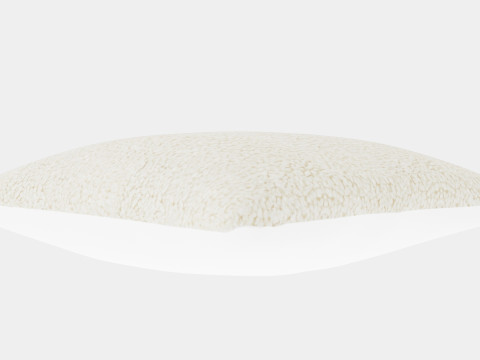 Cushion Cover in Faux Fur Light Beige 3D Model