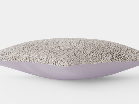 Cushion Cover in Faux Fur Light Grey Modèle 3D