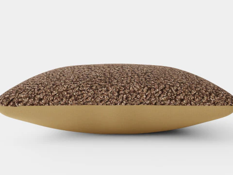 Cushion Cover in Faux Fur Dark Mole 3D Model