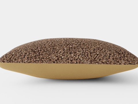 Cushion Cover in Faux Fur Dark Mole 3D Model