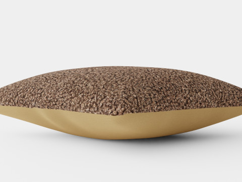 Cushion Cover in Faux Fur Dark Mole 3D Model