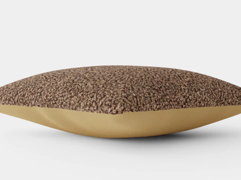 Cushion Cover in Faux Fur Dark Mole 3D Model
