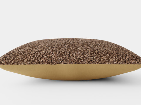 Cushion Cover in Faux Fur Dark Mole 3D Model
