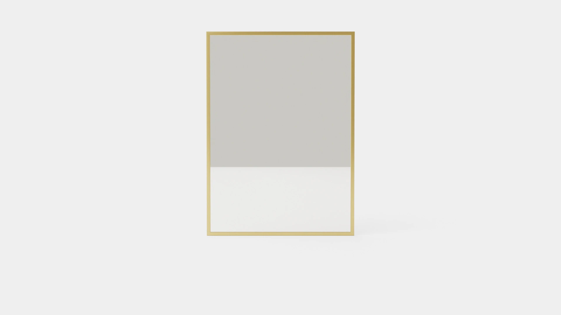 Metal Frame Mirror Gold 3D Model .c4d .max .obj .3ds .fbx .stl .blend