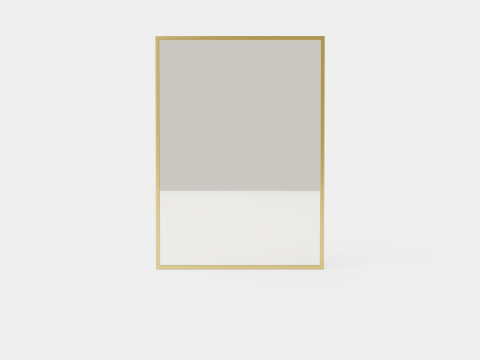 Metal Frame Mirror Gold 3D-Modell