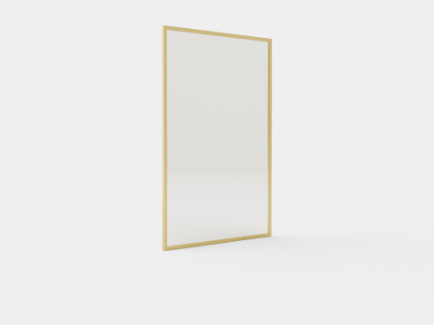 Metal Frame Mirror Gold Modello 3D