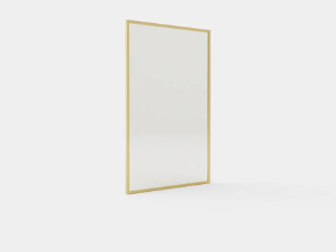 Metal Frame Mirror Gold 3D Model