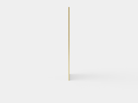 Metal Frame Mirror Gold Modello 3D