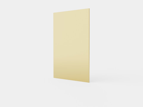 Metal Frame Mirror Gold Modello 3D