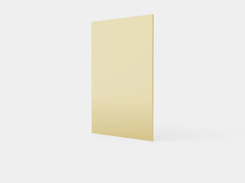 Metal Frame Mirror Gold 3D Model