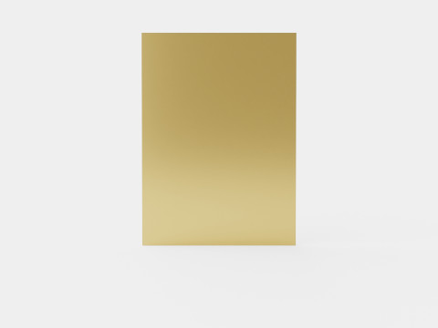Metal Frame Mirror Gold Modello 3D