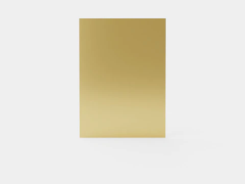 Metal Frame Mirror Gold 3D Model