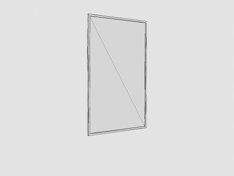 Metal Frame Mirror Gold Modello 3D