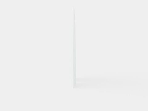 Multi-band Length in Linen White Curtains 3D Model