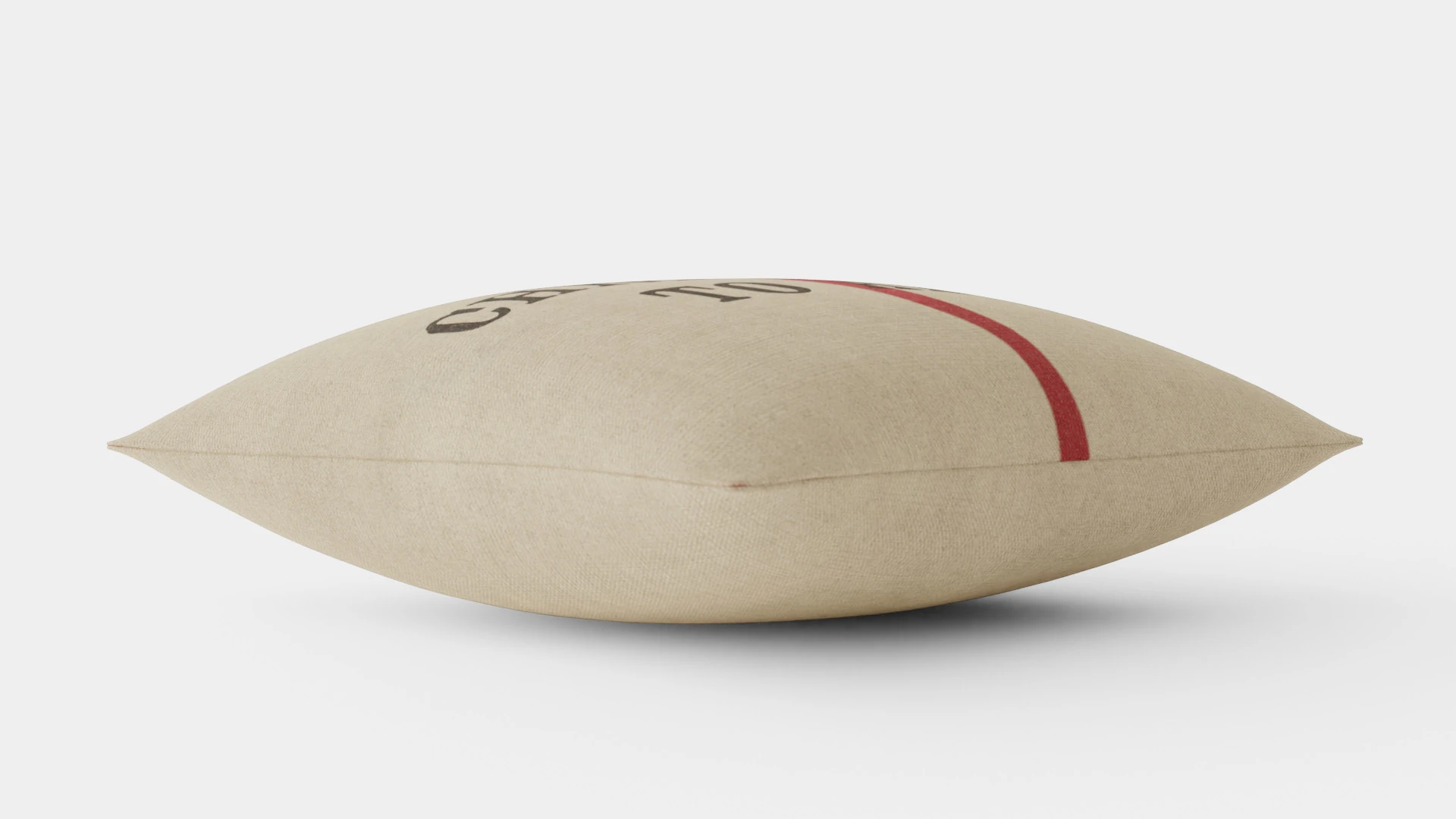 Linen-blend cushion cover Merry Christmas 3D Model .c4d .max .obj .3ds .fbx .stl .blend