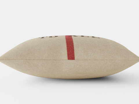 Linen-blend cushion cover Merry Christmas Modello 3D