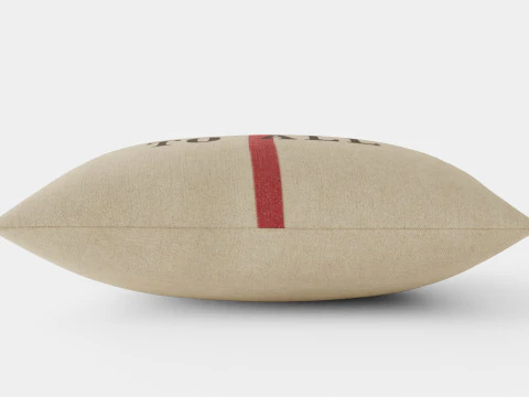 Linen-blend cushion cover Merry Christmas 3D Model