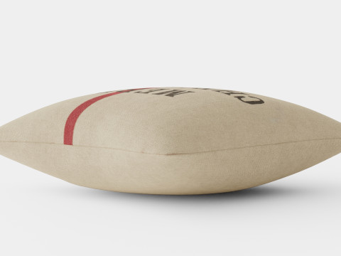 Linen-blend cushion cover Merry Christmas Modello 3D