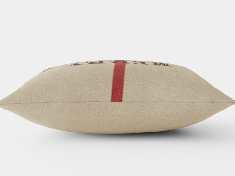 Linen-blend cushion cover Merry Christmas Modello 3D