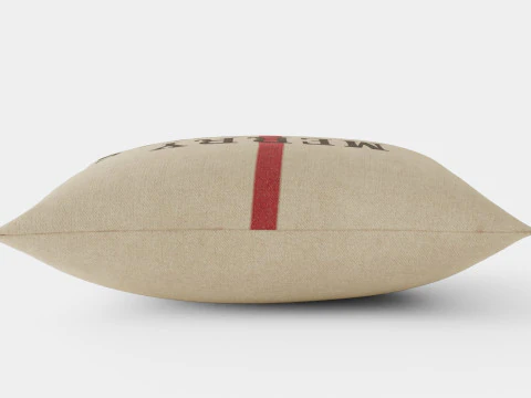 Linen-blend cushion cover Merry Christmas 3D Model
