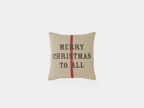 Linen-blend cushion cover Merry Christmas 3D Model