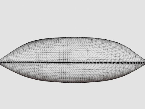 Linen-blend cushion cover Merry Christmas 3D Model