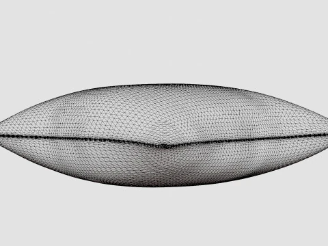 Linen-blend cushion cover Merry Christmas 3D Model