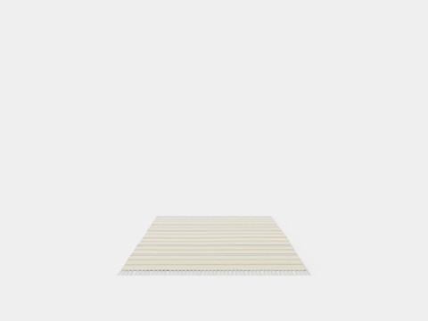Oblong rug in woven quality of wool jute and recycled cotton Modelo 3D