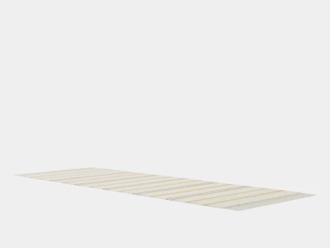 Oblong rug in woven quality of wool jute and recycled cotton 3D Model